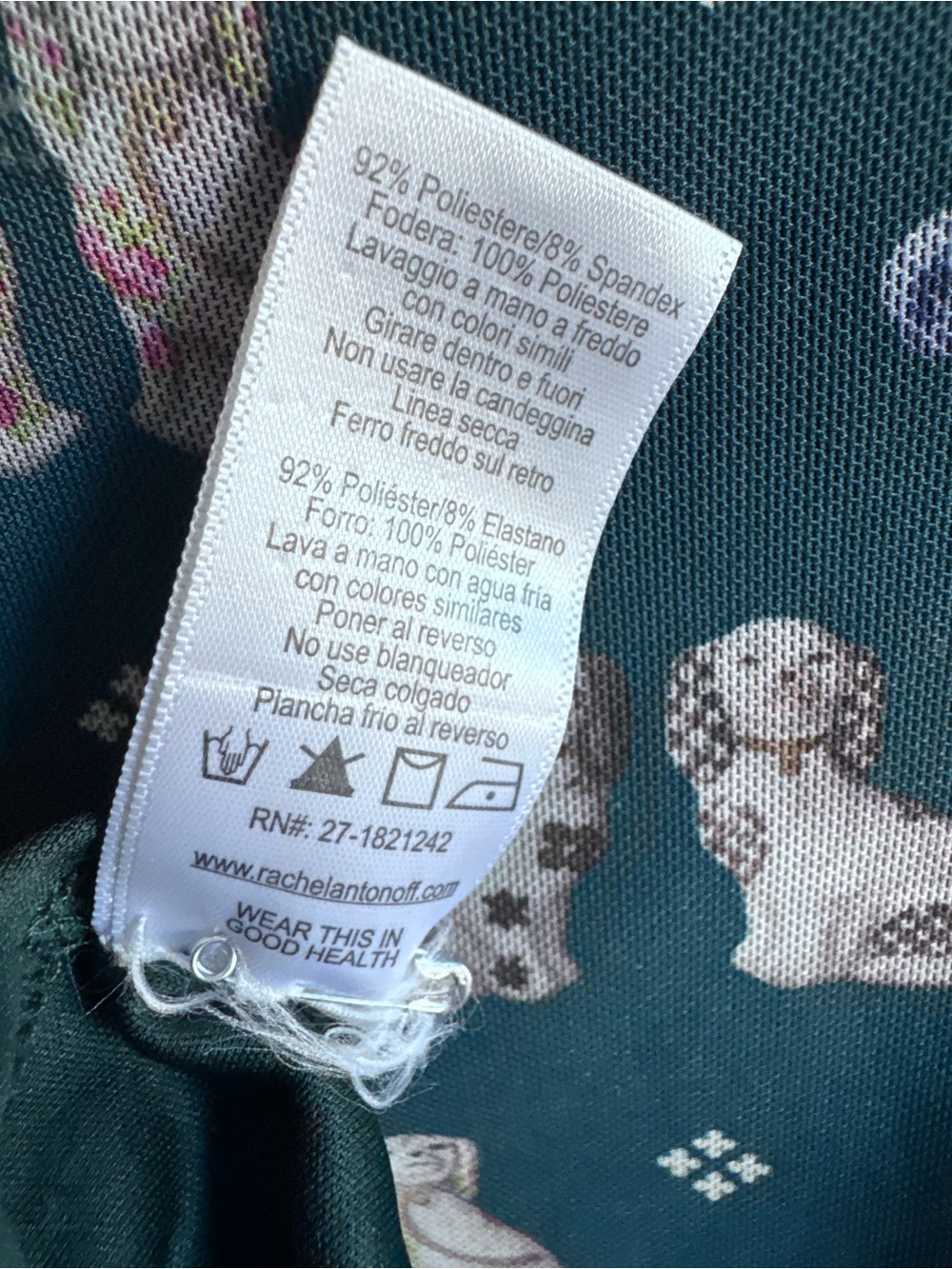 Nuuly x Rachel Antonoff Lilly Mini Mesh Overlay Dog Print Dress Sz: S - Picture 14 of 16